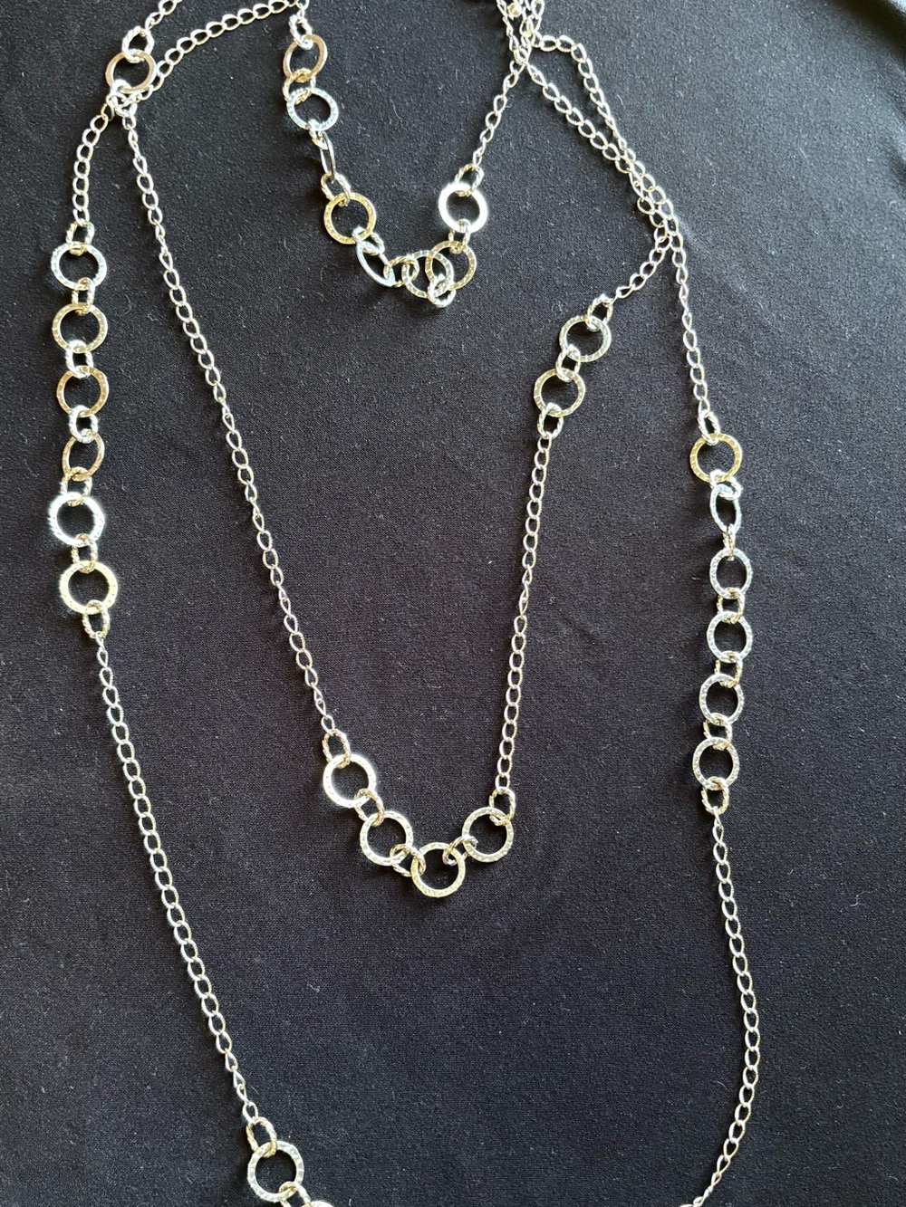 Long Silver Multi-Link Layered Necklace - Women's Jewelry